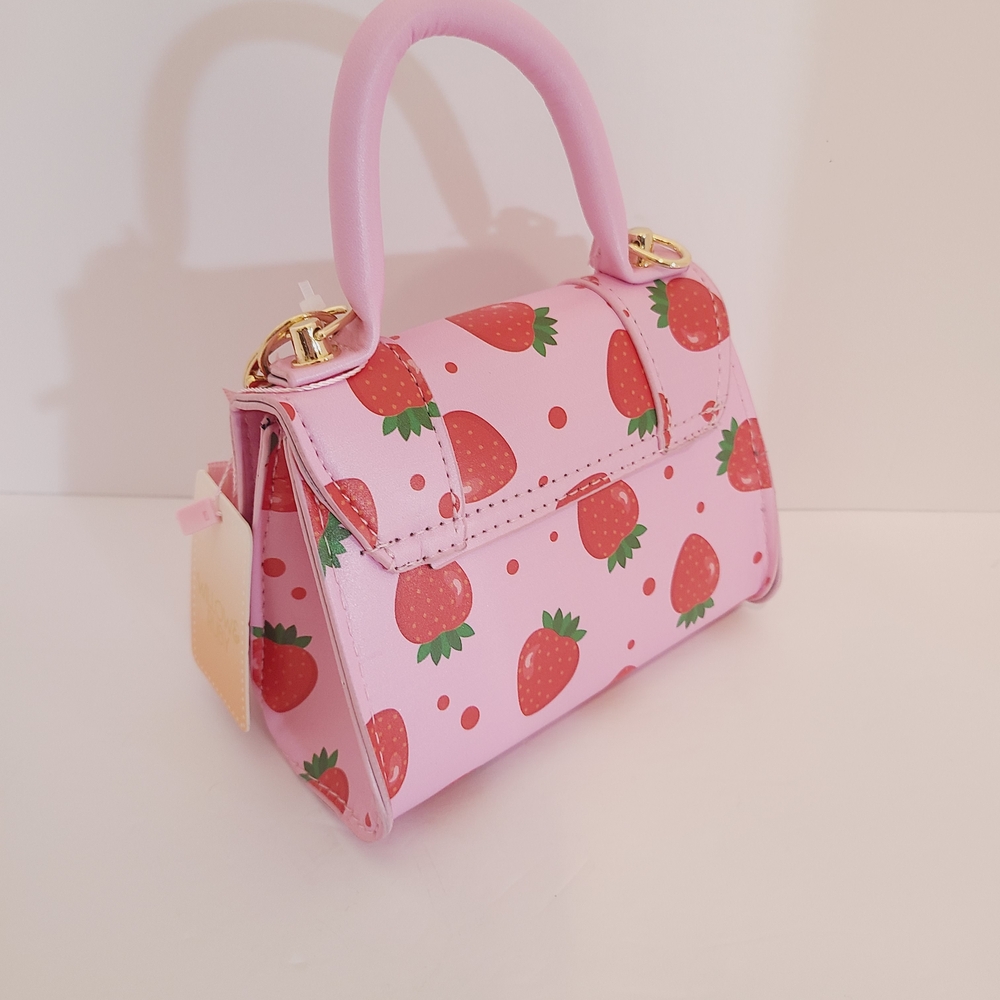 Willow & Ruby Strawberry Mini Bag w/ Pom Charm - Picture 5 of 12